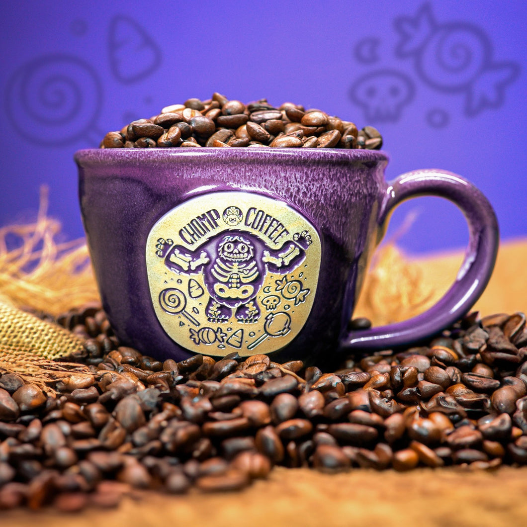 Limited Edition Plum Potion Skeleton Chomp Coffee Latte Mug