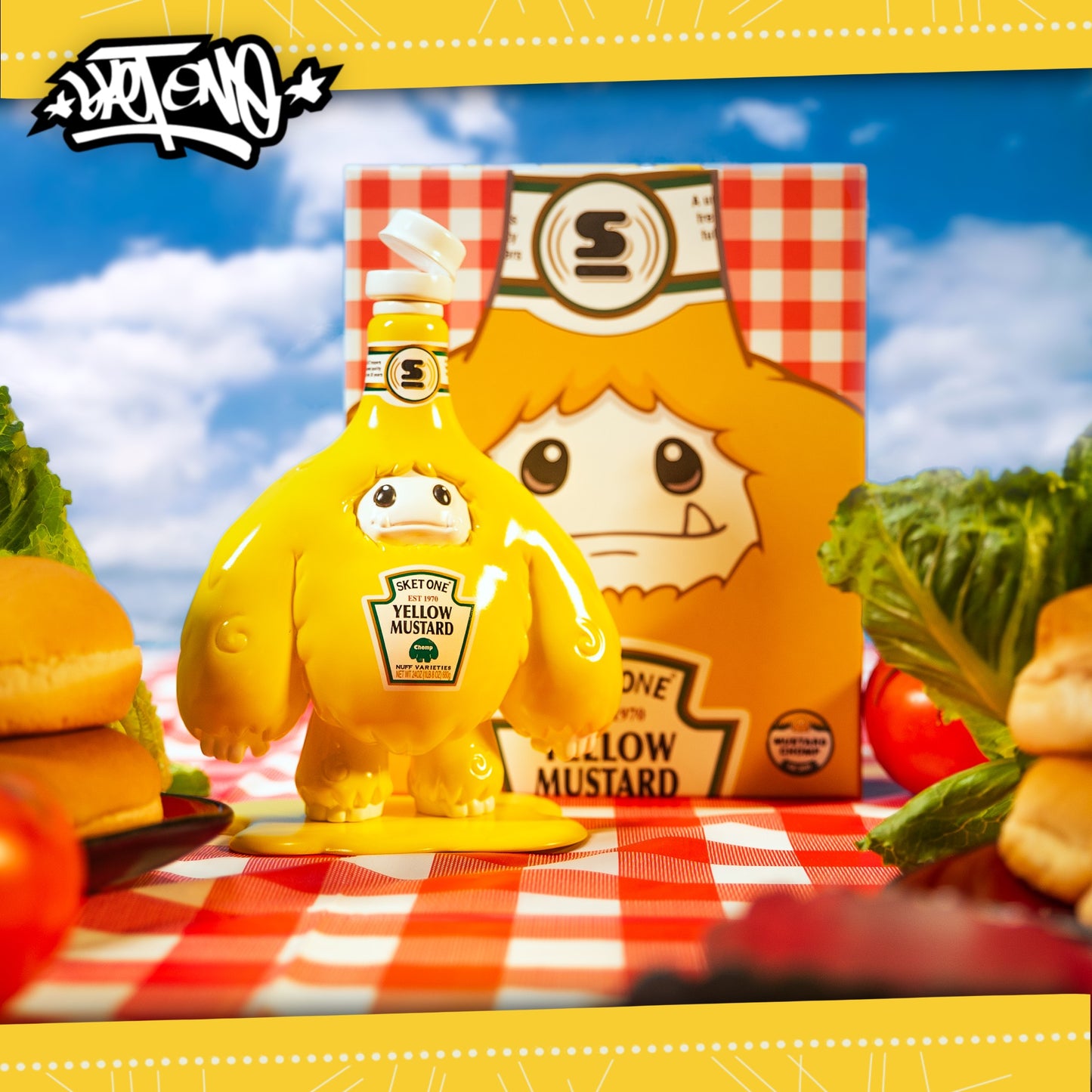 Limited Edition Mustard Chomp Vinyl Figure By Sket One