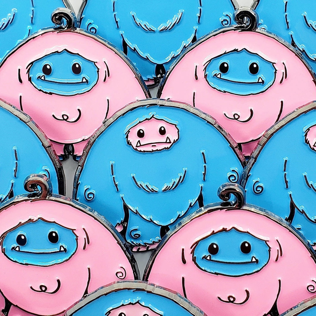 Limited Edition Cotton Candy Chomper and Reverse Cotton Candy Chomp Enamel Pin 2 Pack