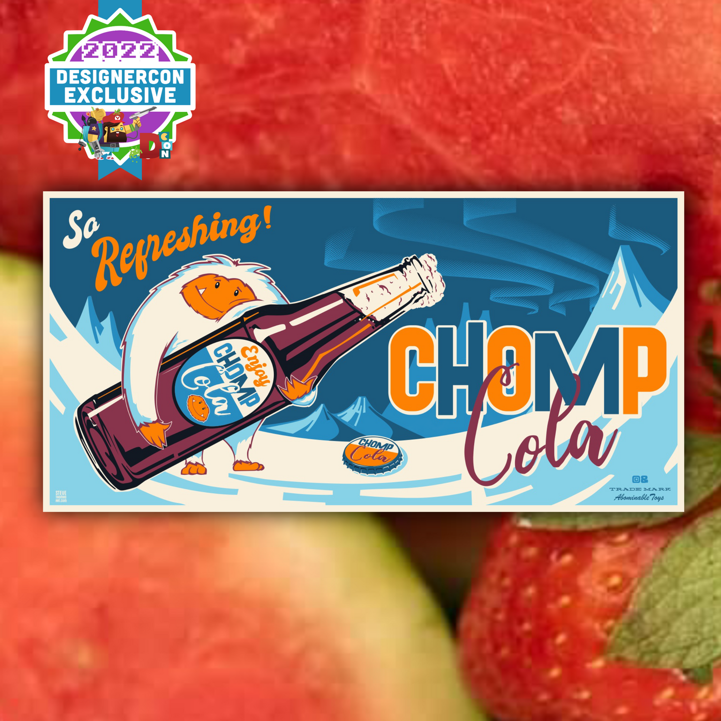 Chomp Cola Variant Limited Edition Print By Steve Thomas DCon Exclusive
