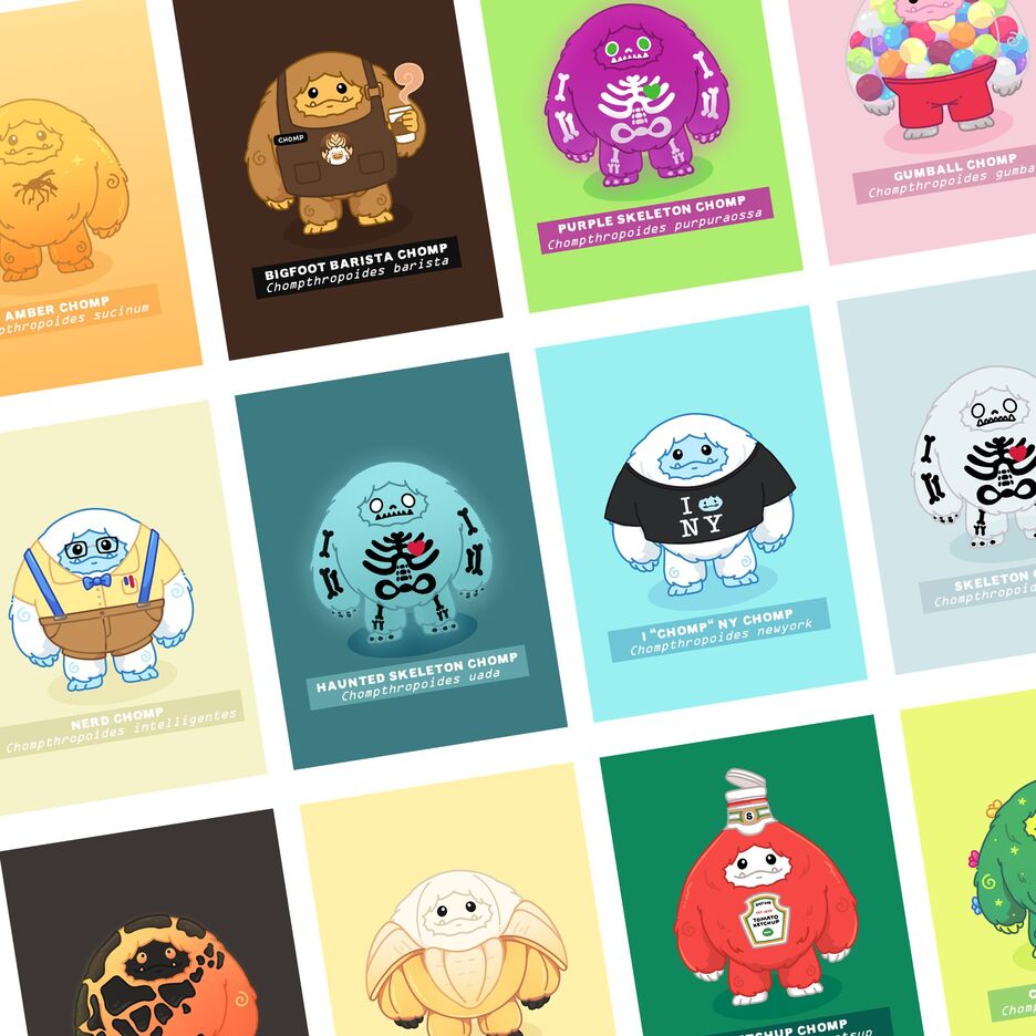 Abominable Toys Newsletter #92 Chomp Trading Card Series 1 Available N