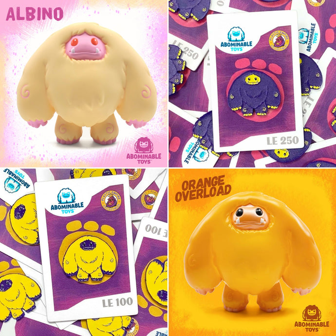 Abominable Toys Newsletter #27 Albino, Orange Overload, and Electric Purple Con Exclusives on Sale Soon!