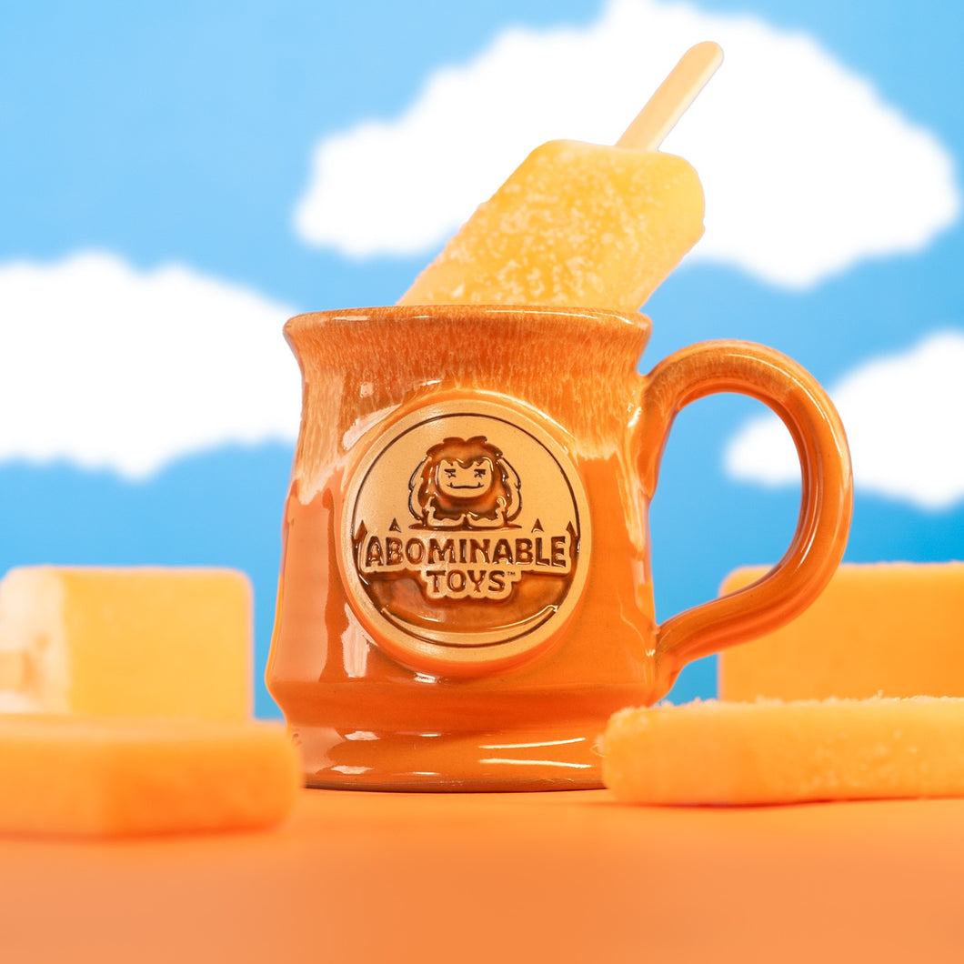 Limited Edition Creamsicle Abominable Toys Footed Mug