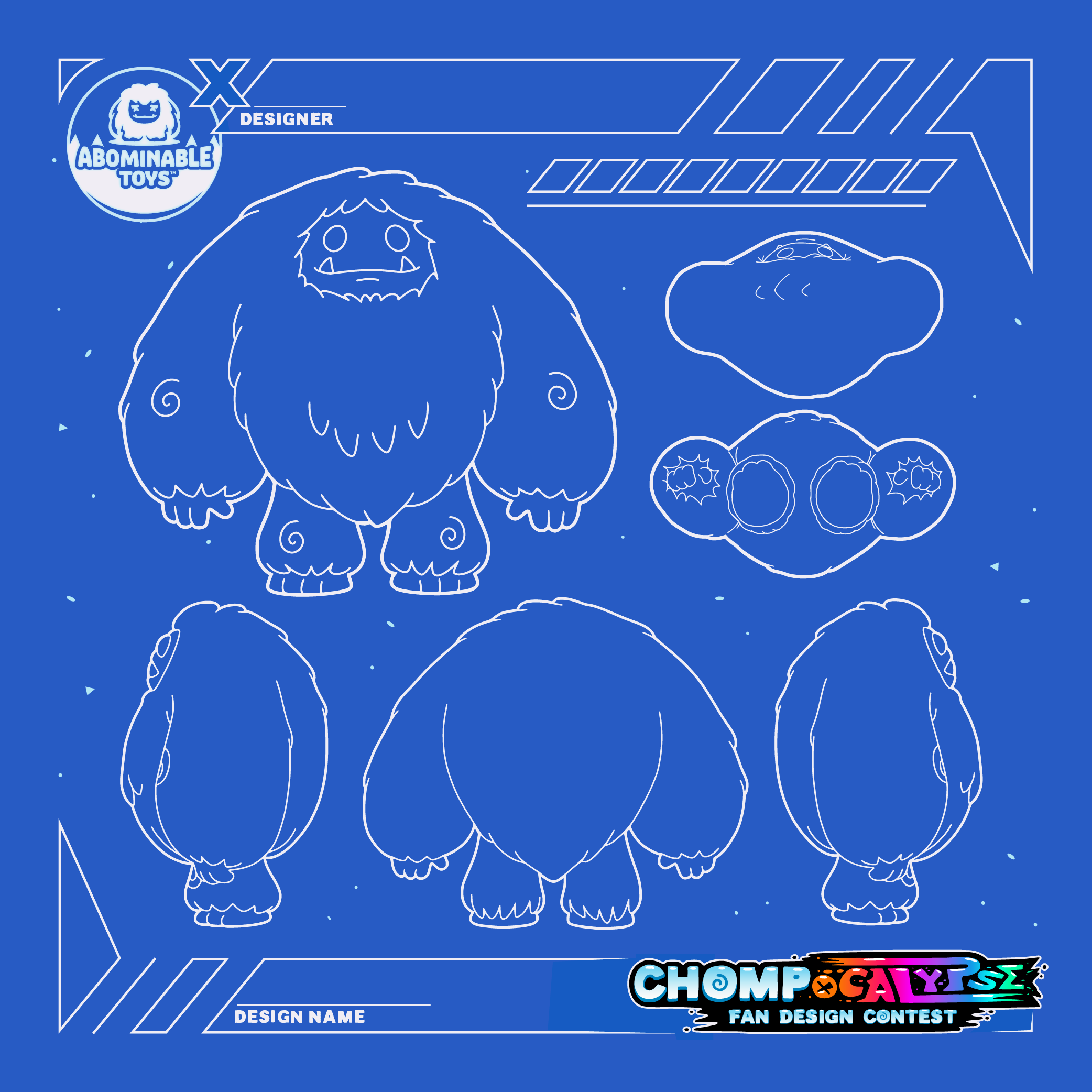 Chompocalypse Fan Design Contest Chomp Blueprint All Sides