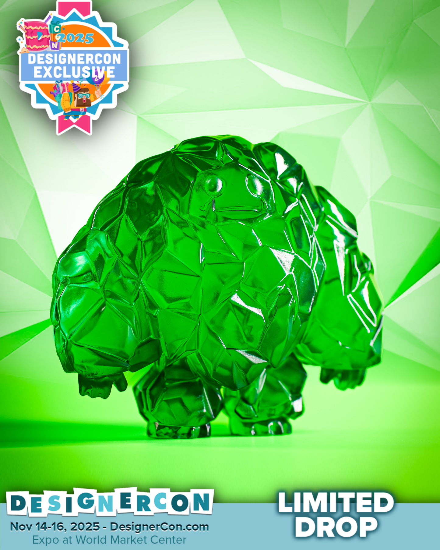 Limited Edition Emerald Chomp Resin Figure By Jaide Sen Su