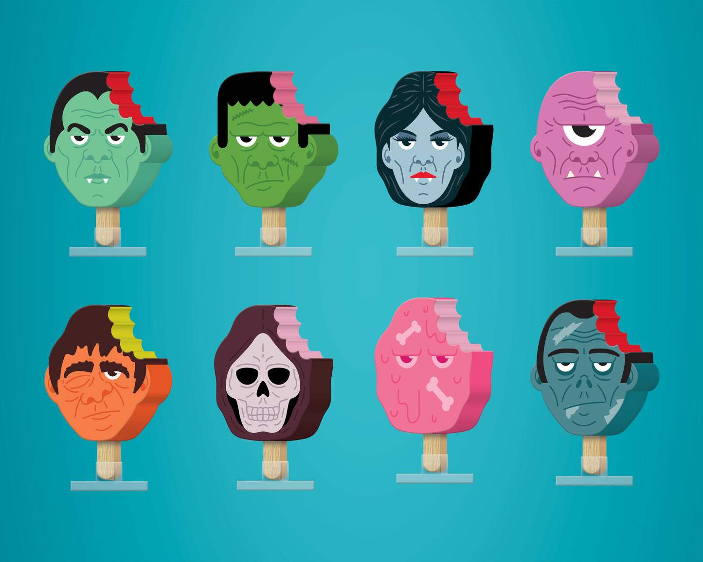 Full Case of Classic Monsters Frozen Culture Figures