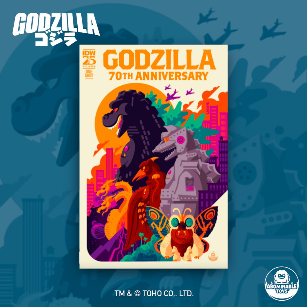 Limited Edition Tom Whalen Abominable Toys Variant IDW Godzilla 70th Anniversary One Shot Comic