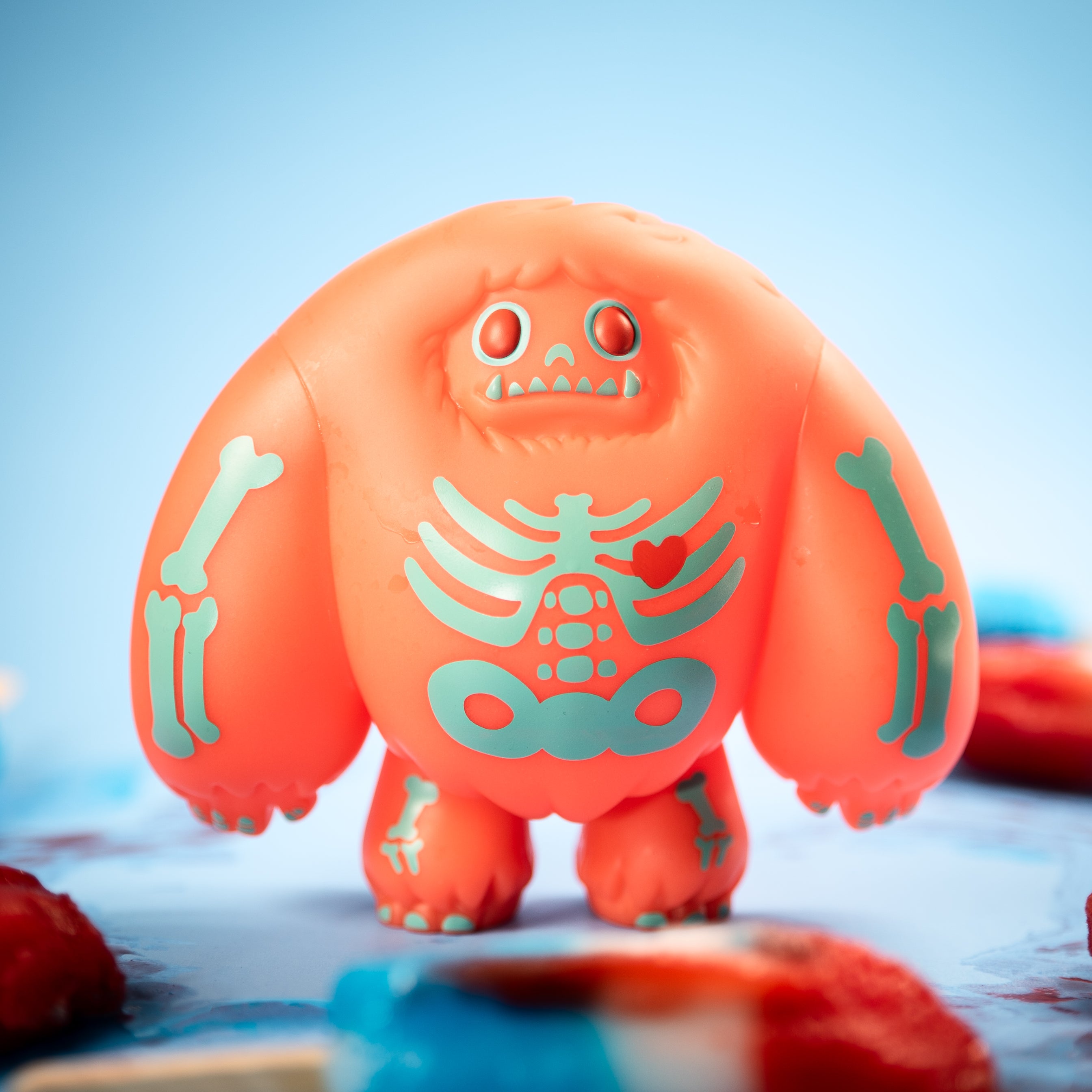 Red Chomp Limited Edition Red Glow Skeleton Chomp Vinyl Figure – Abominable Toys