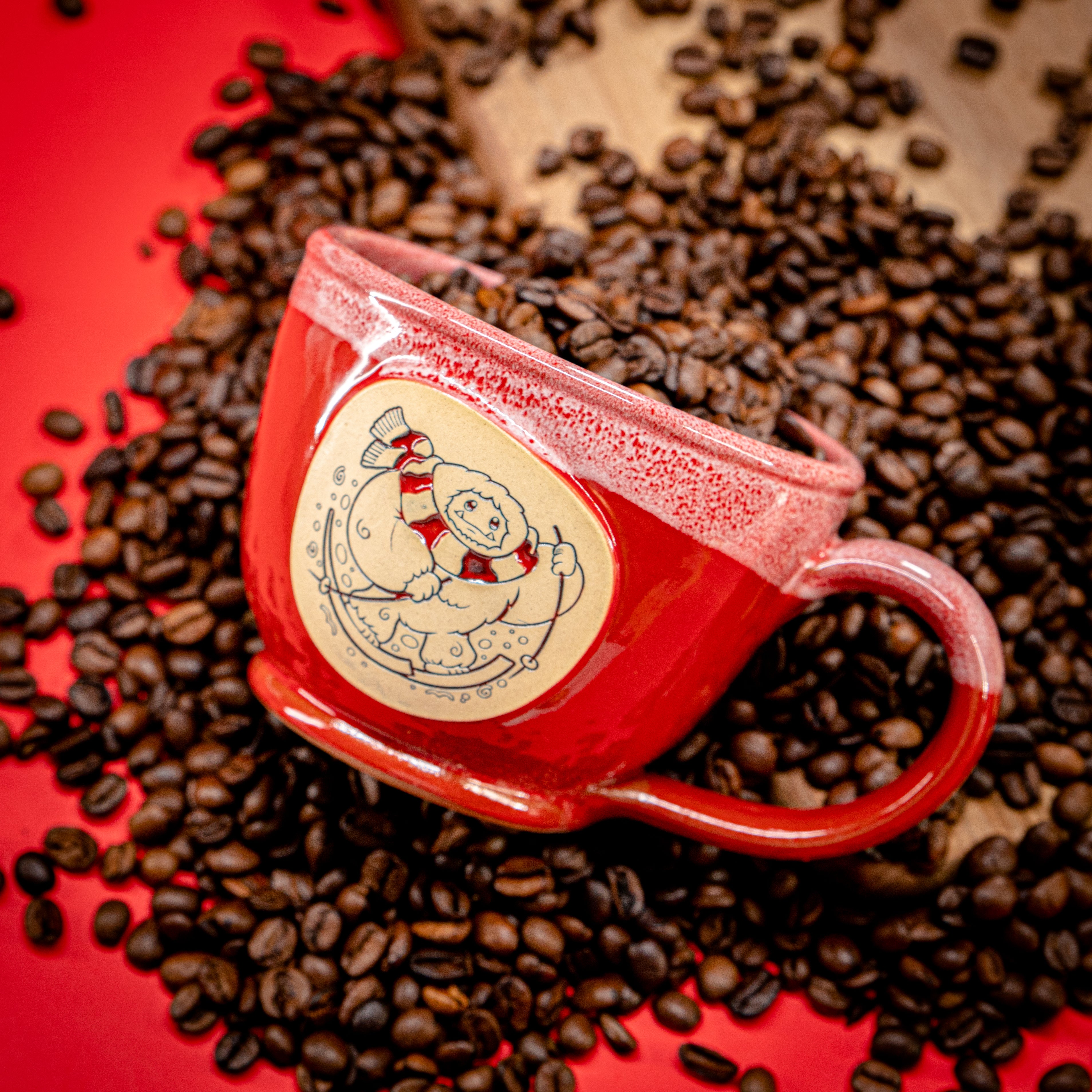 Red Chomp Limited Edition Red Skier Chomp French Latte Mug – Abominable Toys