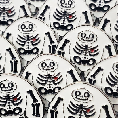 Limited Edition Skeleton Chomp Glow Enamel Pin