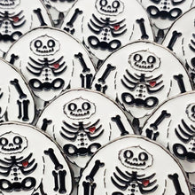 Load image into Gallery viewer, Limited Edition Skeleton Chomp Glow Enamel Pin
