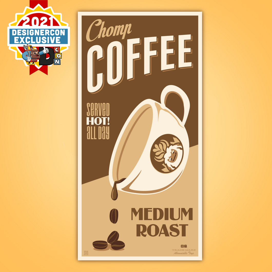 Medium Roast Chomp Coffee Limited Edition Print By Steve Thomas