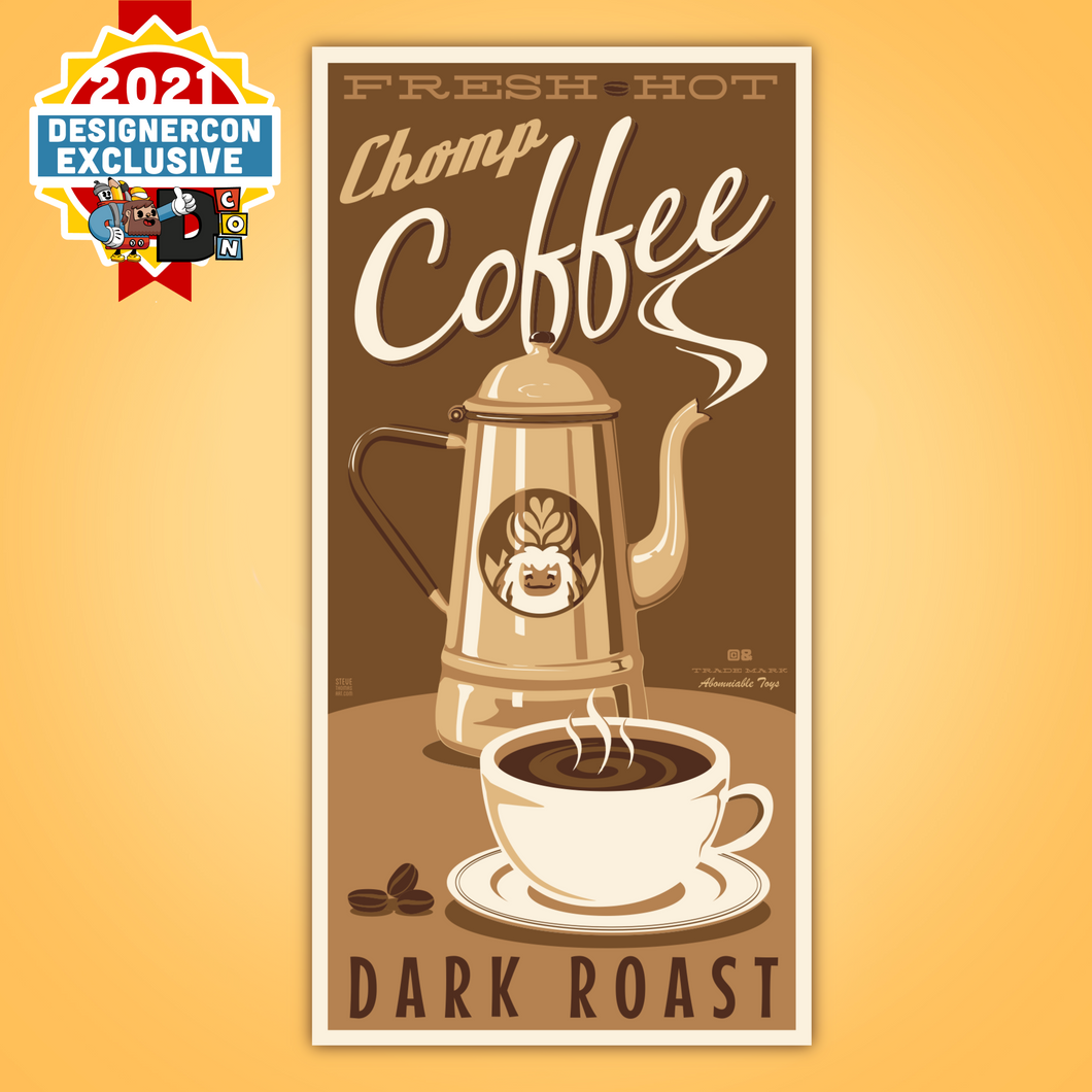 Dark Roast Chomp Coffee Limited Edition Print By Steve Thomas