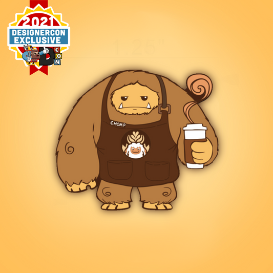 Bigfoot Barista Limited Edition Enamel Pin