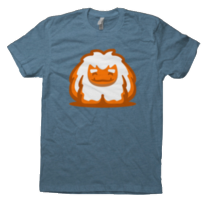 Limited Edition Denim Abominable Toys Orange Yeti Logo T-Shirt