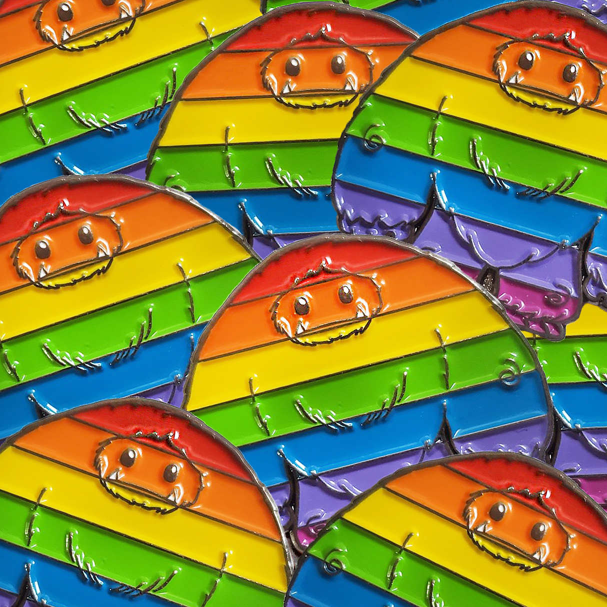 Limited Rainbow Edition Chomp Enamel Pin